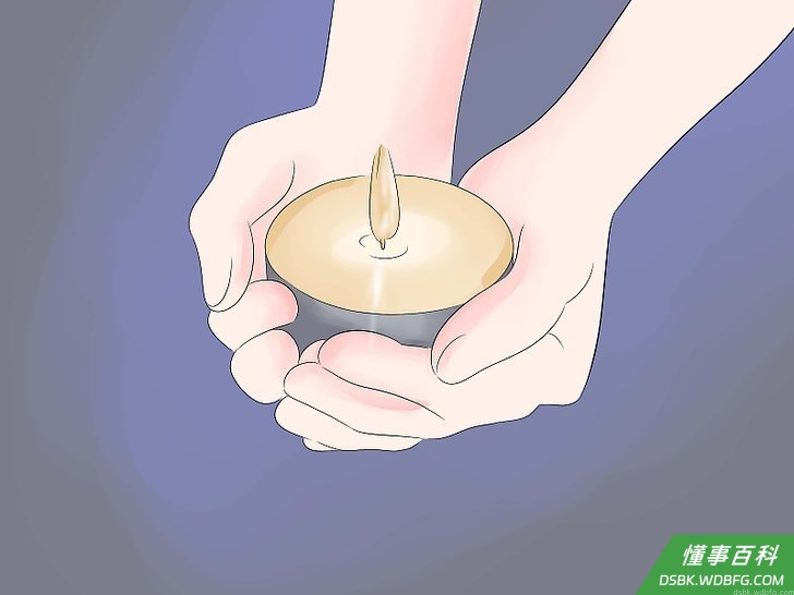 Step 7 点起一支蜡烛。