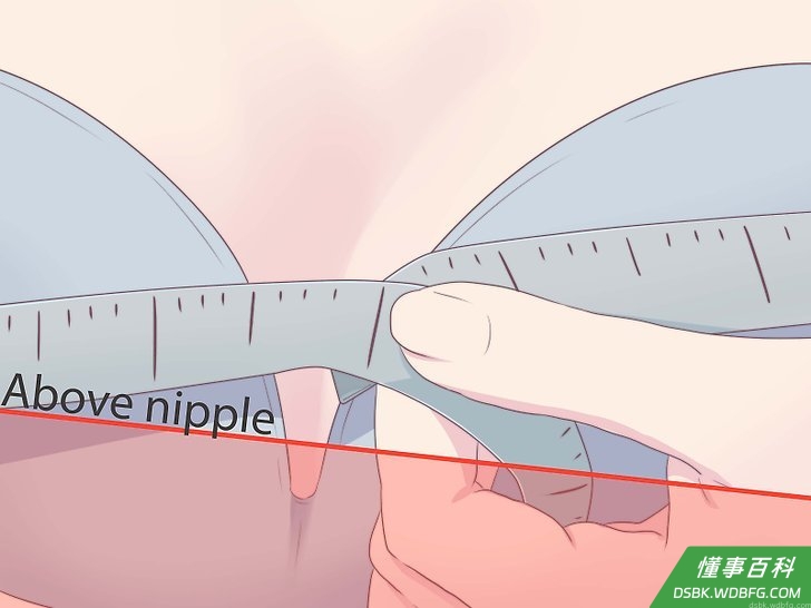 Step 3 沿乳头测量最大胸围。