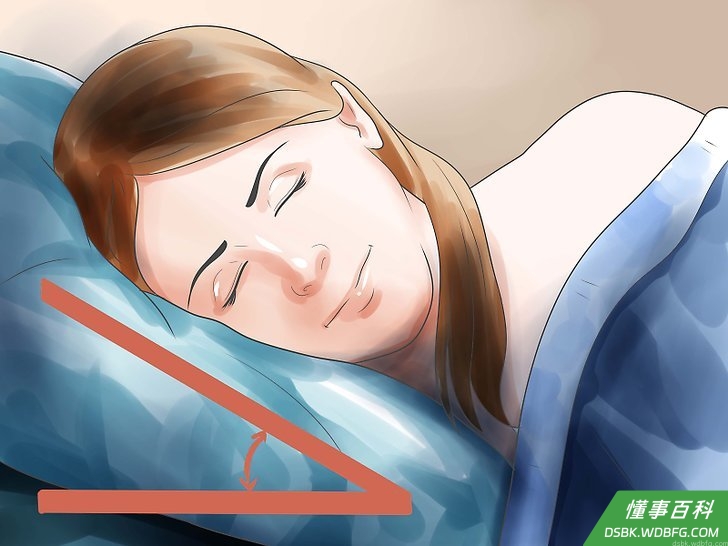 Step 2 睡眠时抬高头部。