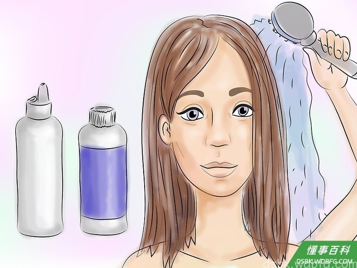 Step 1 洗头,然后使用丰盈美发产品。