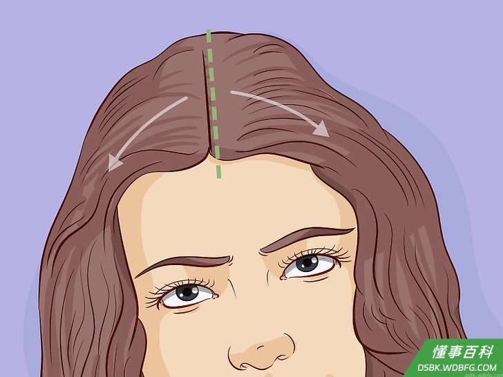 Step 5 将修剪完的部分放下，重新向两边疏开。