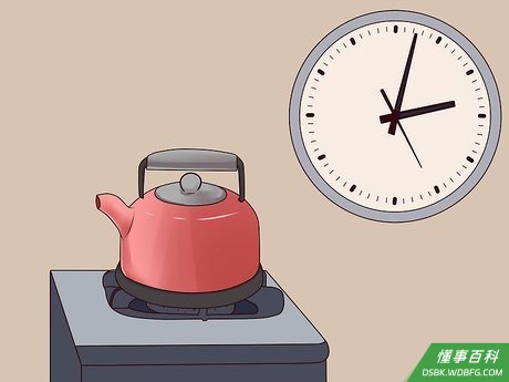 Step 1 在炉子上放一个烧水壶。