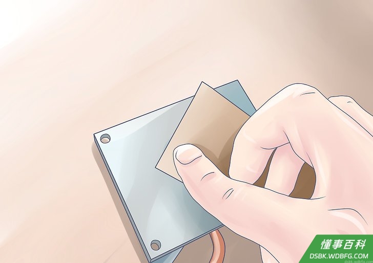 Step 3 如果有必要砂平散热器和处理器表面。