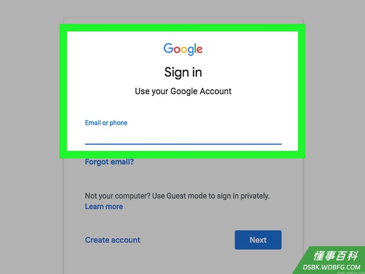 Step 2 登录你的谷歌账号。