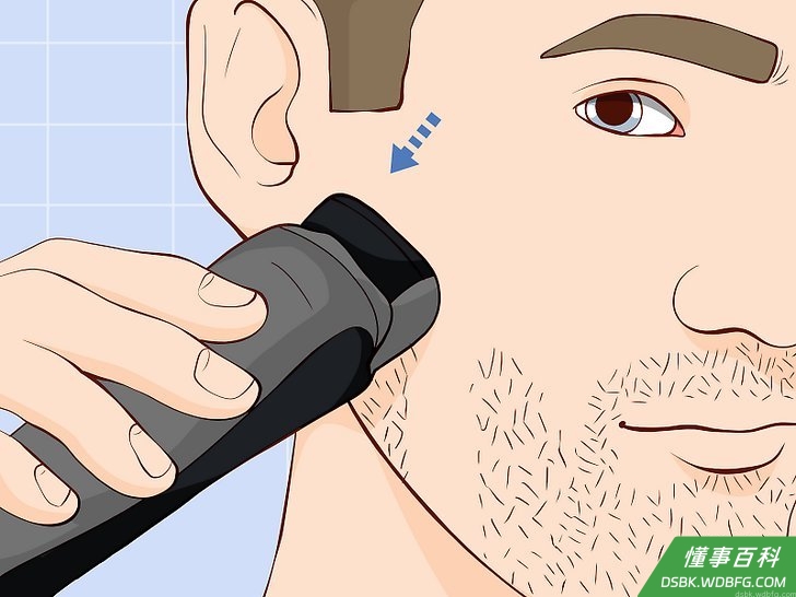 Step 5 剃鬓角。