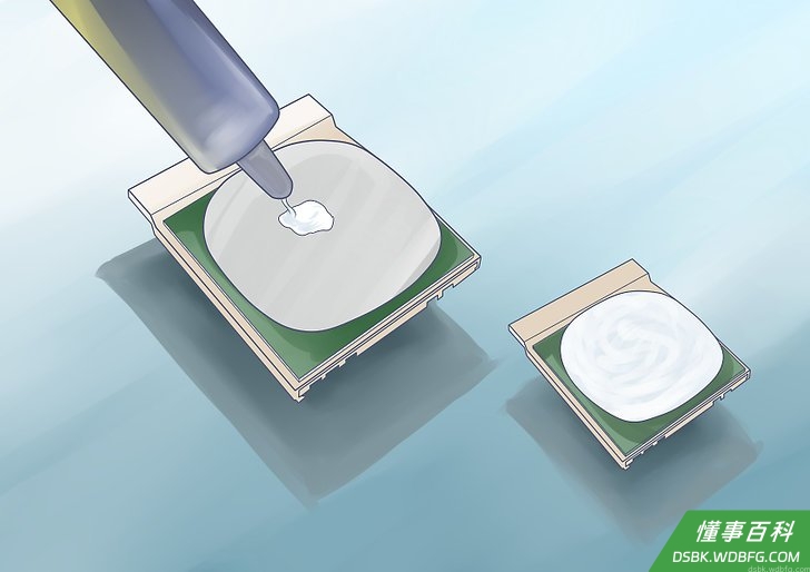 Step 1 将一小滴散热膏滴在散热器底部的中心。