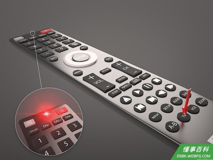 Step 1 按住遥控器上的“TV”按键。