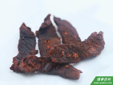 Step 6 脱水完成后将肉干取出。