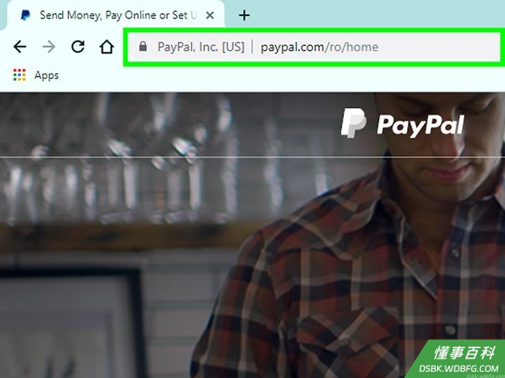 Step 1 打开PayPal主页...