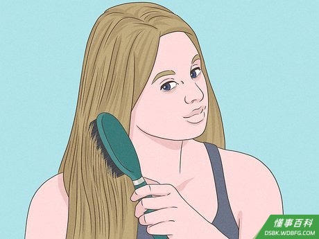 Step 1 梳理头发。