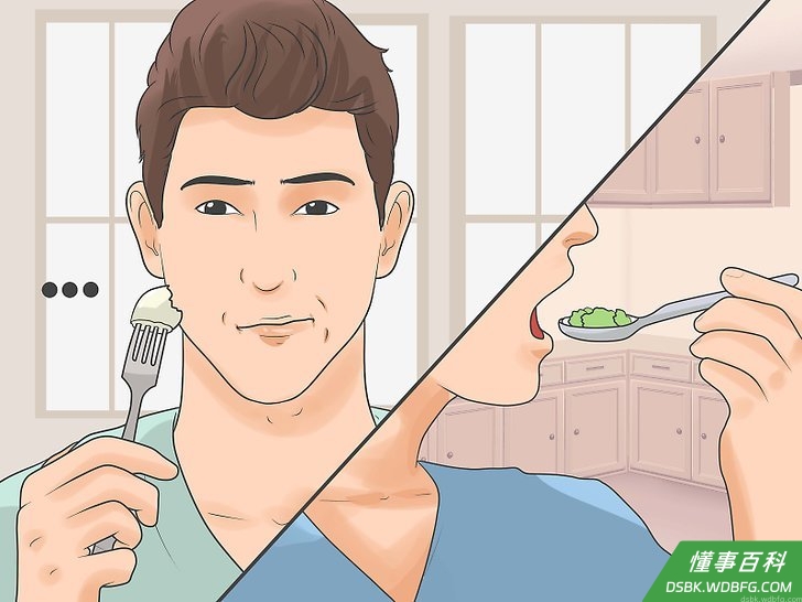 Step 8 要细嚼慢咽。