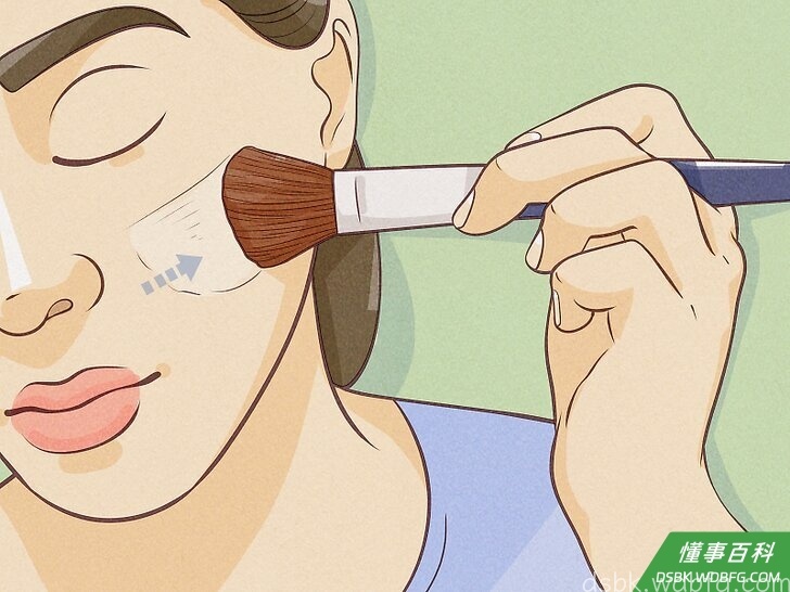 Step 4 用化妆刷涂抹BB霜。