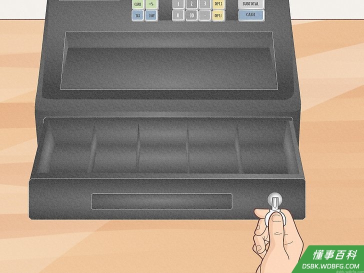 Step 4 打开钱箱。
