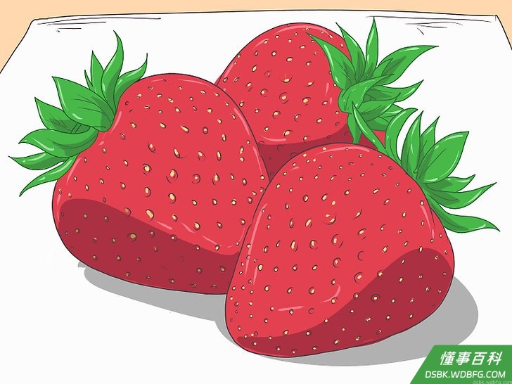 Step 1 收集一些大个草莓。