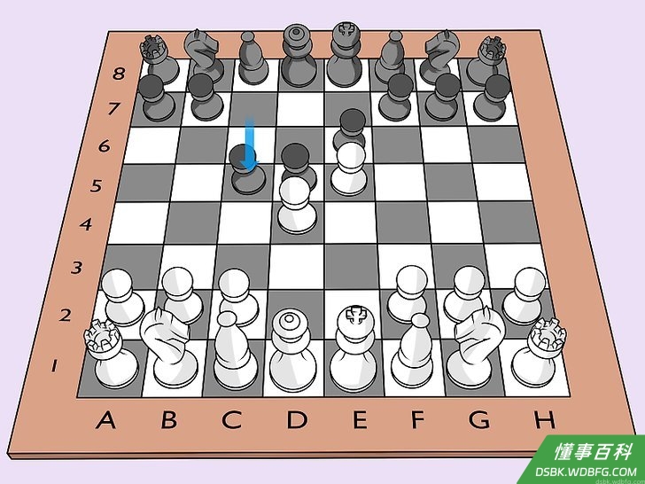 Step 3 将一个兵移动到c5,对白色棋子施压。