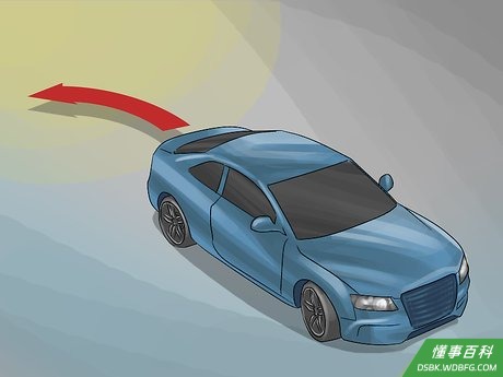 Step 3 将汽车摆向停车位的方向。