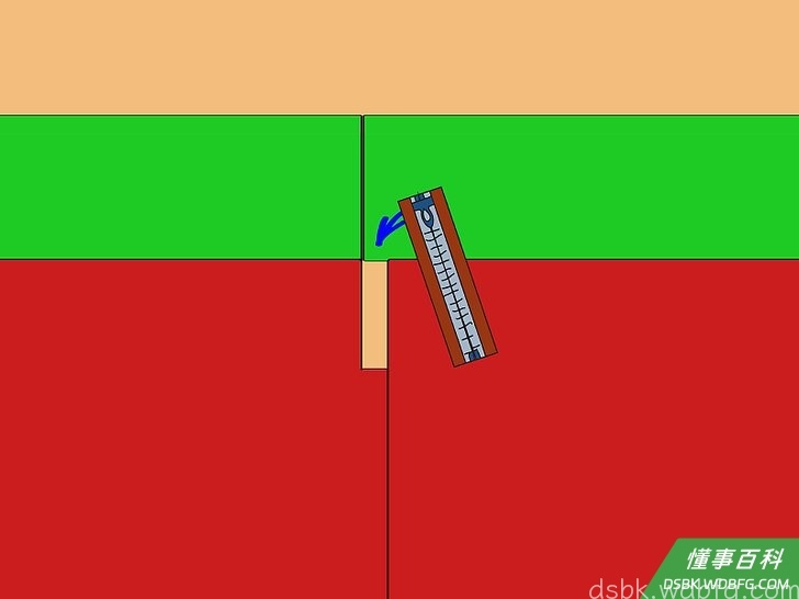 Step 1 将拉链放在刚才留给拉链的缺口上,拉链要缝在腰带里面。