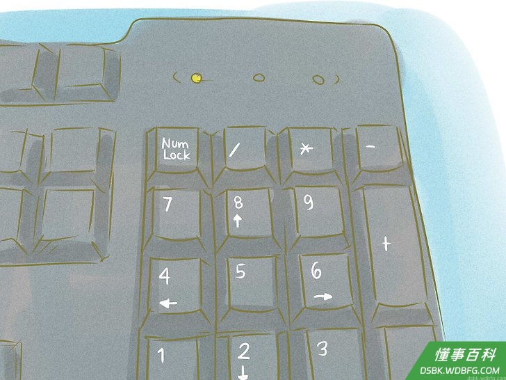 Step 2 用数字锁定键(NumLock)将键盘切换成数字键盘。