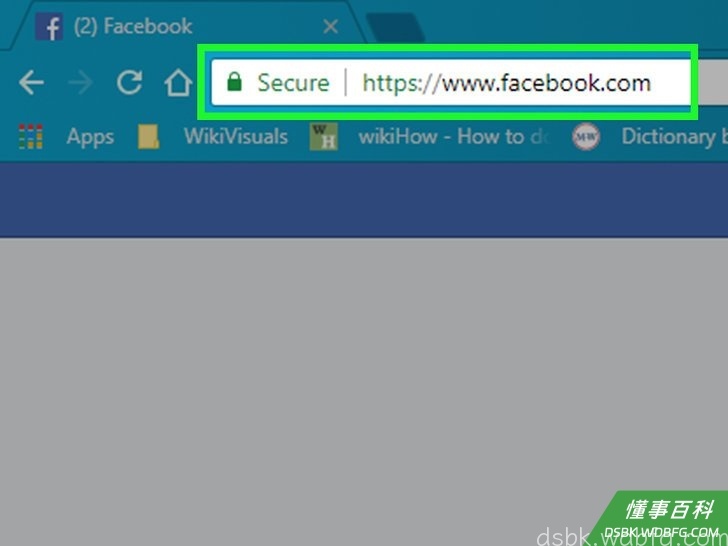 Step 1 打开Facebook。