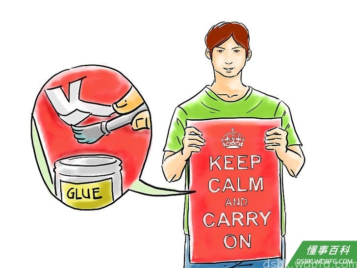 Step 5 粘上字母就完成了！如果想长期保存海报，还可以给其过塑。