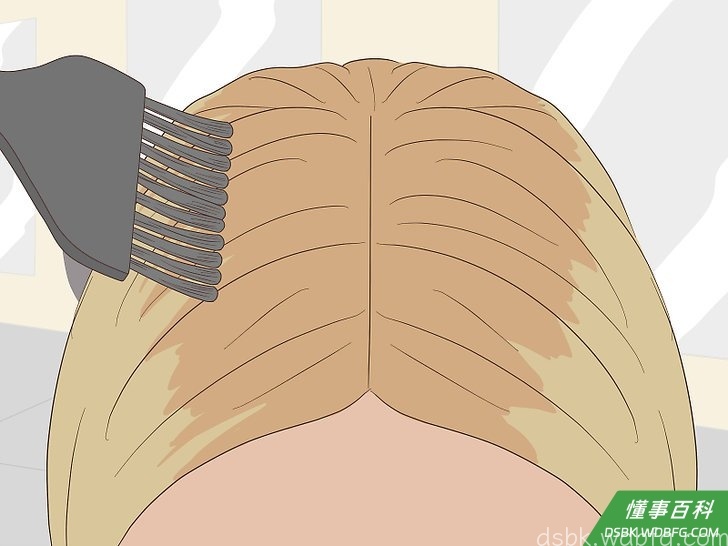 Step 6 给新长出的头发漂白时要非常小心。