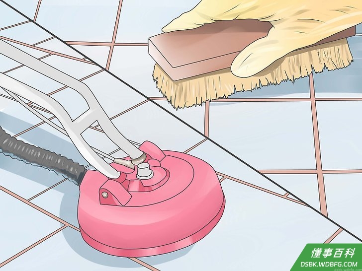 Step 2 清洁瓷砖和瓷砖缝隙。