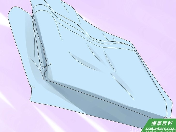 Step 1 将一块帆布剪成几份。
