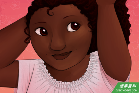 Girl Pulling Hair Into Ponytail.png