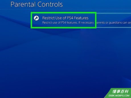 Step 1 使用密码关闭PS4的视听者限制。
