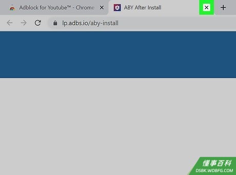 Step 5 关闭打开的“Adblock for YouTube”标签。