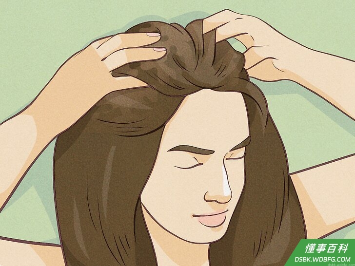Step 3 将混合物擦到发根和头皮上。