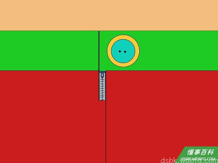 Step 5 缝上一粒漂亮的纽扣。