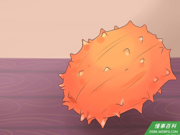 Step 1 挑选一个成熟的非洲角瓜。
