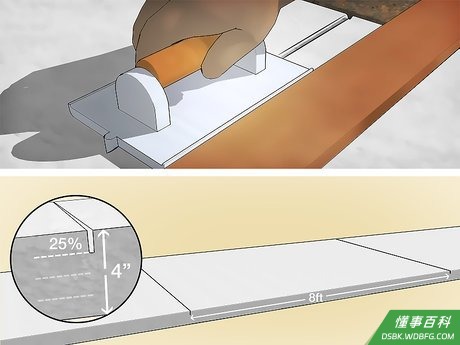 Step 4 混凝土做出切槽。