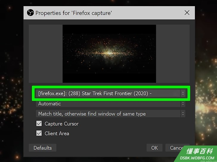 Step 13 选择“Firefox”作为窗口。