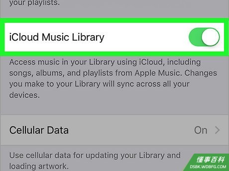 Step 3 点击“iCloud音乐资料库”的icon。