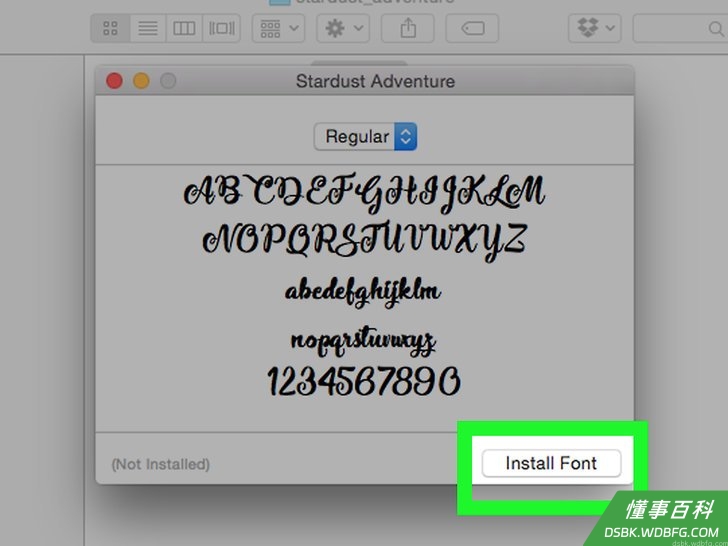 Step 7 安装字体。