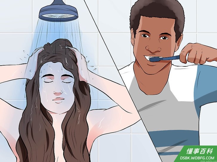 Step 1 沐浴梳妆。