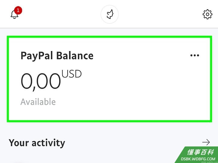 Step 4 点击管理PayPal余额。