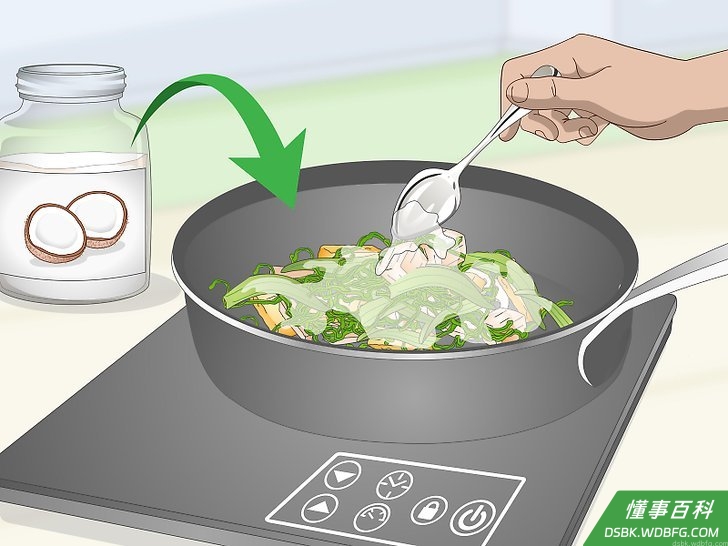 Step 1 用椰子油烹饪。...