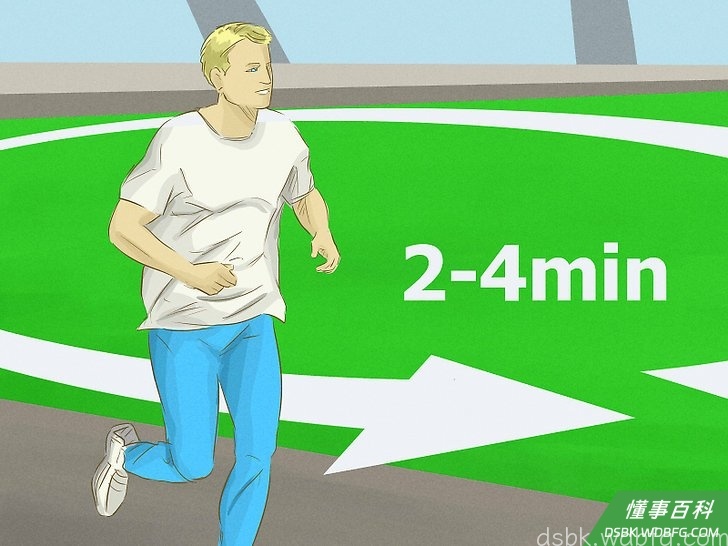 Step 2 绕跑道慢跑一到两圈。