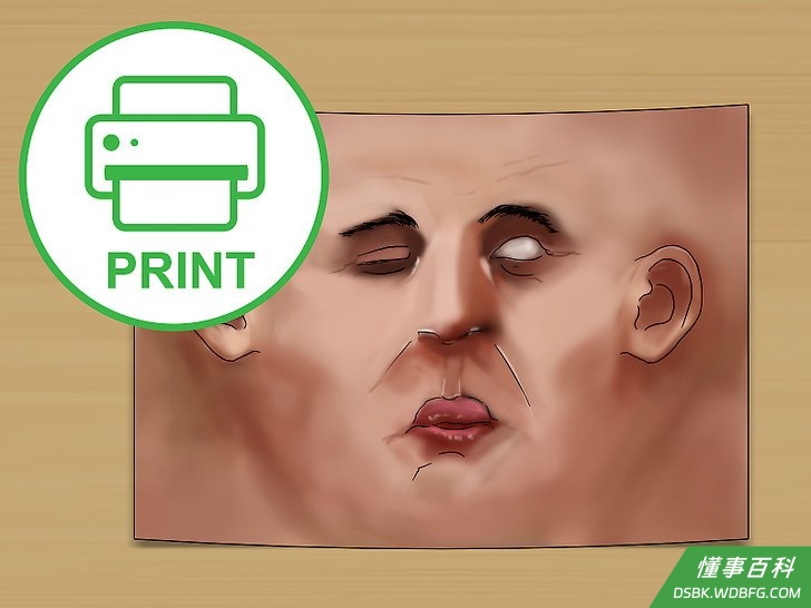 Step 1 打印一张有人头的图片。