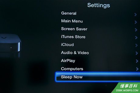 Step 3 设置Apple TV到休眠状态。