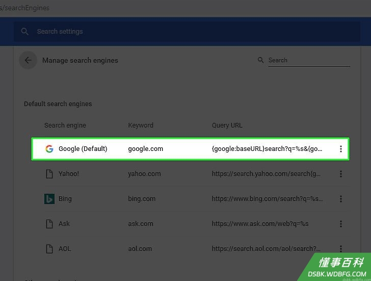 Step 7 把Chrome的默认主页设回google.com。