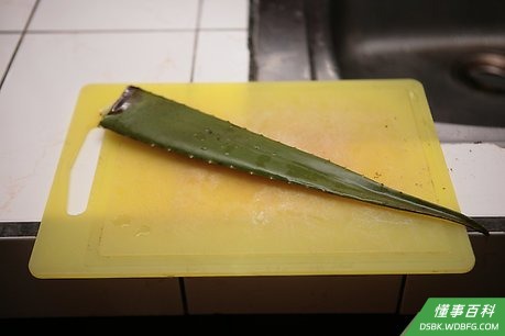 Step 1 从翠叶芦荟上掰下几片叶子。