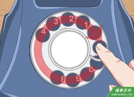 Step 4 同时按两个弹片,完成第一个数字的拨号。