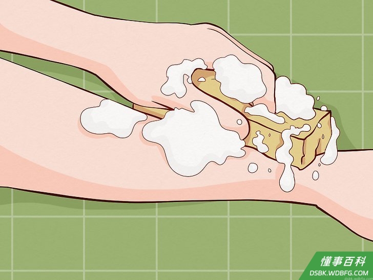 Step 4 轻轻地擦洗全身。