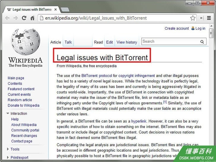 Step 2 阅读版权法规,了解下载种子文件的合法性。