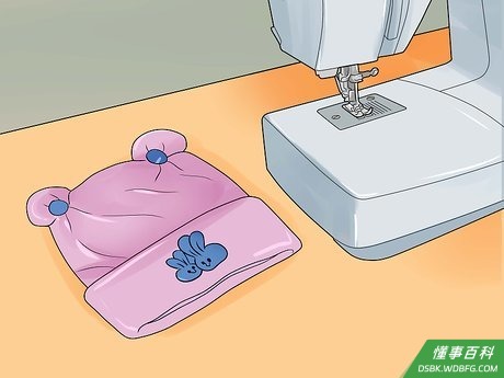 Step 2 缝制婴儿帽。