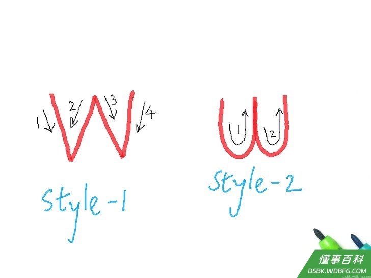 Step 23 字母w：